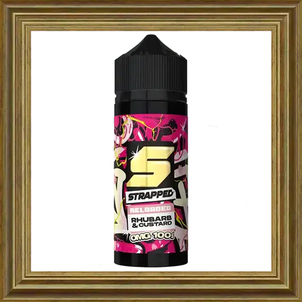 Strapped Reloaded Rhubarb Custard 100ml 120ml Shortfill Liquid