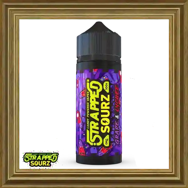 Strapped Sourz Grape Lychee 120ml Shortfill Liquid