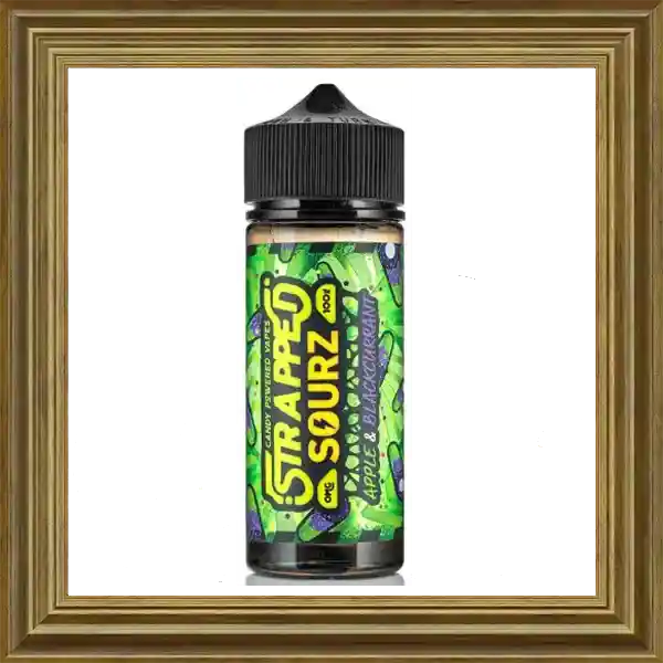Strapped Sourz Apple Blackcurrent 100ml-120ml Shortfill Liquid