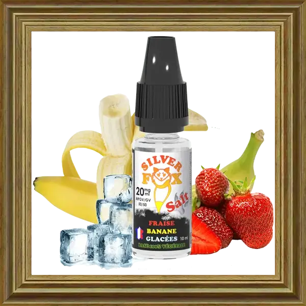 ViP Silver Fox Fraise Banane Glaces Nikotinsalz Liquid